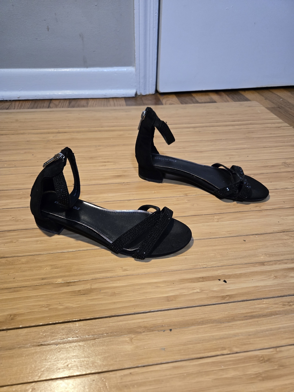 Kenneth Cole Black Ankle-Strap Women's Dress Sandals